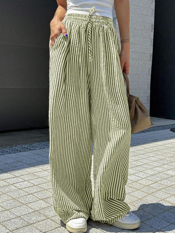 Striped Drawstring Trousers