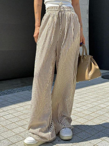 Striped Drawstring Trousers