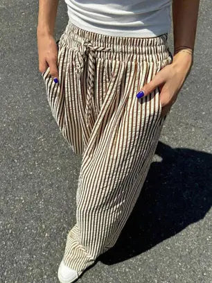 Striped Drawstring Trousers