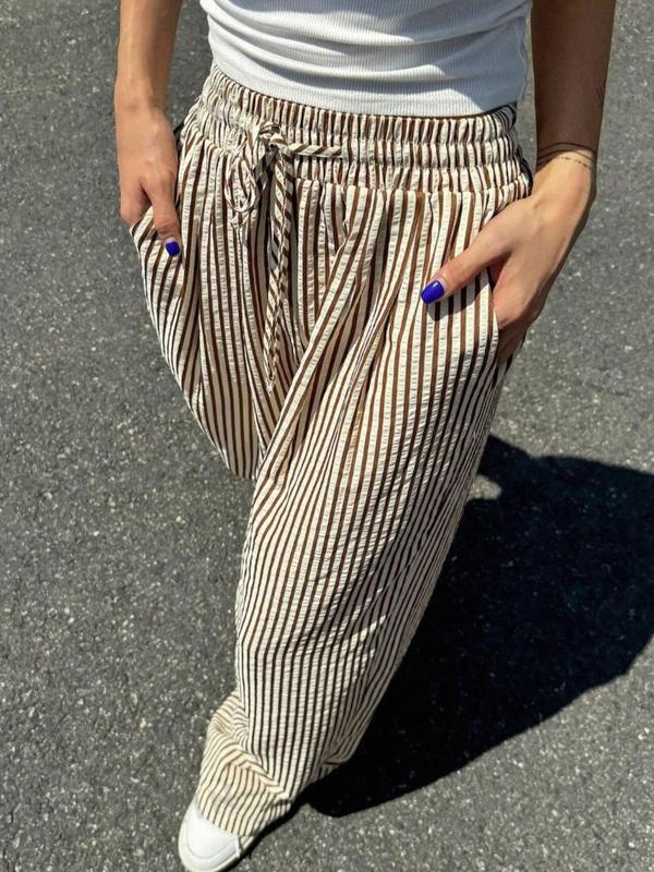 Striped Drawstring Trousers