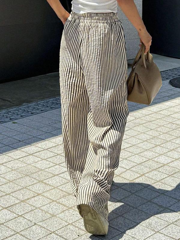 Striped Drawstring Trousers