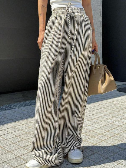 Striped Drawstring Trousers